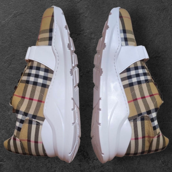 Burberry Regis Check Trainer | Heritage Plaid Sneakers - Size 12 - Picture 2 of 7
